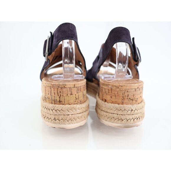 Trask Randi Sandals Women's Size 8 Blue Leather Suede Espadrilles Slingback - Picture 2 of 12